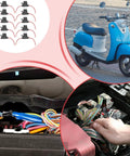 Heavy Duty Automotive Replacement Fuse Holders Waterproof Pvc Shell Top Shelf Electrical Connectors For Vehicle Wiring Systems Moisture Resistant And Built Tough To Handle Any Backroad Journey Or Beater Car Mod in a wiring setup with colorful wires.