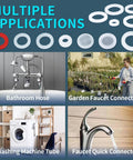 KEZE clear silicone O-rings and washer assortment; 18 O-ring sizes and 14 washer sizes collage