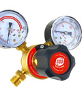 Acetylene Regulator For Welding Gas Gauges CGA-200 Rear Connector LDP Series with dual pressure gauges and bronze finish