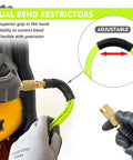 Hybrid Air Hose Three Eighths Inch By Ten Feet Lead In With One Quarter Inch Quick Connect Couplers Flexible Kink Resistant