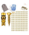 Door Hinge Repair Kit With 6x14mm Expansion Screws And High-Grip Wood Anchors, gloves, and storage bag in 30 sets