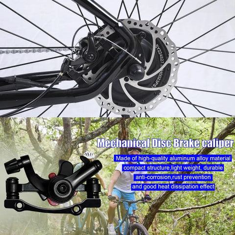 Aluminum Alloy Mechanical Disc Brake Caliper Set For Front And Rear Universal Fit For Folding Road Mountain And BMX Bikes