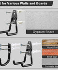 Heavy Duty Garage Hooks 20 Pack Steel Wall Mount Hooks With Anti Slip Coating for various wall types and mounting options.