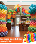 Get A Huge 10 Pack Of Colorful Balloon Arch Clips With Vibrant Rainbow Spring Clamps For Party Decoration Backdrops And Photo Studios That Make Your Events Pop. Rainbow plastic balloon arch clips for party backdrop, 9.5cm set