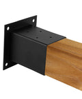 4x4 Wood Fence Post Anchor Base Set 2mm Steel Black Powder Coated Includes Wood Screws and Concrete Anchors Fits Nominal 4x4 Posts