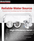 Wall Mounted Commercial Kitchen Wok Range Faucet With 14 Inch Swivel Spout Brass Construction Chrome Polished Finish