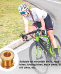 Five Pack M8 Aluminum Alloy Chainring Bolts For Road And Mountain Bikes, cyclist riding on road with bike detail inset