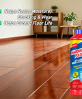 Top Shelf Wood Floor Restorer And High Gloss Polish For Fresh Slick Shine and protective polish on shiny hardwood floors.