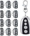 12 Pack Dope Universal Gate Remote Control 433.92 MHz Opener Duplicator Key Fob Kit For Garage Doors, Black And Silver, Easy Duplication