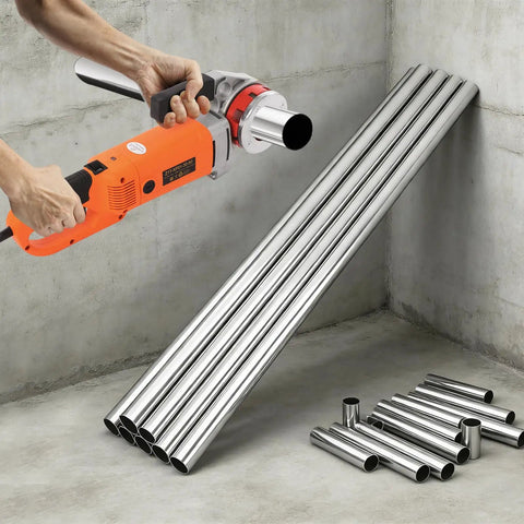 Heavy Duty Electric Pipe Threader 2300W Portable Threading Machine With Six Die Set for cutting grooves on multiple metal pipes.