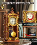 Pendulum Clock Building Blocks Kit For Adults And Kids, 751-Piece LEGO-Compatible Set With Real Clock Function, Vintage Desk Decor