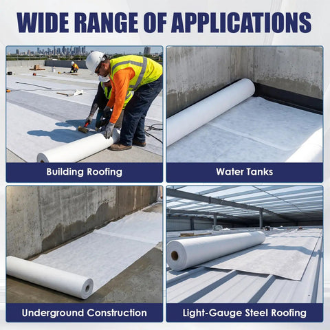 High Density Stitched Polyester Roof Mesh Fabric 40 X 157.5 Ft used in building roofing applications.