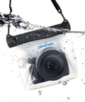 Universal Waterproof DSLR Underwater Housing Case Pouch Bag For Canon Nikon Sony Pentax Cameras Fits Lenses Up To 13 Cm 5.12 Inches in water