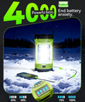 Rechargeable Camping Lantern With 4000LM Bright LED Light 360 Degree All Around Illumination 4600mAh Battery in snowy landscape