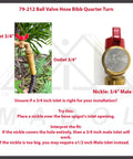 Brass Ball Valve With Three Quarter Inch NPT Inlet And Three Quarter Inch Hose Outlet For Gardens And Patios No Fuss Effortless Quarter Turn Shutoff Durable Irrigation Valve For Easy Yard Water Control with nickle size comparison