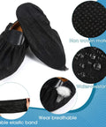200 Pack Disposable Shoe Covers Non Slip Waterproof Non Woven Fabric Black Booties For Indoor Outdoor Use Extra Large 100 Pairs Recyclable Durable Slip Resistant Boot Covers
