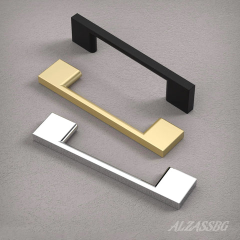 Polished Chrome Cabinet Pulls 6 Inch Overall Length With 5 Inch Center Hole Rectangle Handles For Cabinets Drawers Closets 10 Pack