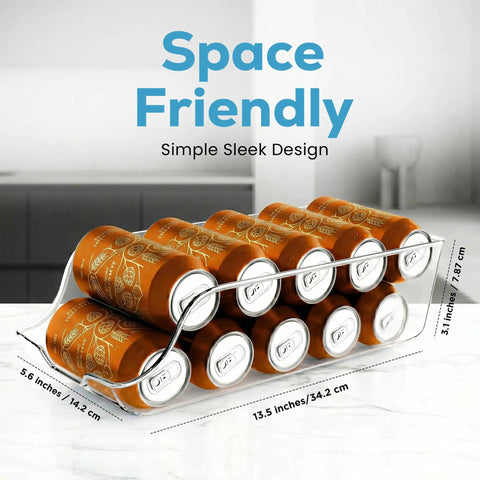 Soda Can Organizer And Dispenser For Fridge And Pantry Stackable 12 Oz Can Storage Bins Clear Space Saving Kitchen Organizer