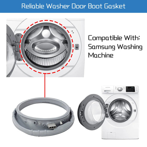 Washer Door Boot Seal Replacement DC97-18094B Fits Samsung Front Load Washers WF42H5000AW A2 00 shown with washer