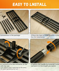 Heavy Duty Landscape Rake With 30 By 10 Inch Head And 78 Inch Detachable Stainless Steel Handle installation guide.
