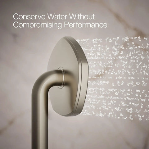 Single Function Handheld Showerhead With Katalyst Technology For Full Coverage Drench, High Pressure Spray, Vibrant Brushed Nickel