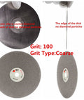 Four Inch Diamond Flat Lap Wheel Coarse Grit Angle Grinder Attachment To Polish Gemstones Glass And Stone Rapidly, 100 grit surface view.