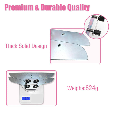 Stair Tread Template Set Pro Grade Cutting Tools with zinc plated steel, adjustable design, weight shown as 624g.