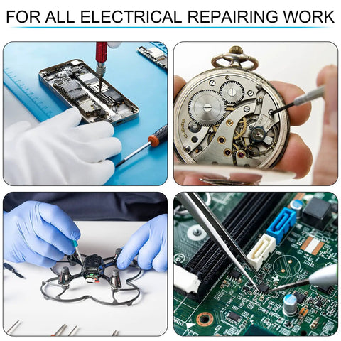 Images of soldering and repair work on electronics using Soldering Mat Silicone Repair Mat Non Slip Heat Resistant To 932 Fahrenheit For Electronics Repair With Scale Ruler And Screw Position For Cellphone Laptop Watch Soldering Station 13.4 Inch By 9.1 Inch
