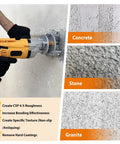 5 Inch Bush Hammer Tool For Coating Removal And Concrete Texturing, Fits Low Speed Angle Grinders And Polishers, 5/8-11 Threaded Arbor With M14 Converter, Ideal For Roughening Surfaces Under 1000 RPM on concrete and stone