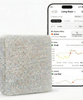 Real Time Noise And Security Monitor For Airbnb And Offices With Privacy Safe Decibel Meter, Around The Clock Alerts For Noise Thresholds, AI Occupancy And Party Detector, Radar Motion Sensor, Humidity And Intruder Alerts, woven sensor and app