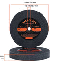 Premium Nylon Deburring Wheels 6 Inch, 180 Grit Silicon Carbide Buffing Pads 5 Pack showing 6 inch diameter wheel and 1 inch thickness.