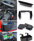 4 Pack Center Console Organizer For Jeep Wrangler JK JKU 2011 2018 Automatic Transmission Black Interior Storage Kit detail