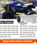Polaris ATV rear axle bearing housing hub, silver metal