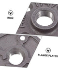 Four Piece Malleable Iron Floor Flange Fittings For Furniture Shelving Decor Industrial Style Clothing Racks Table Legs And Home Design Projects