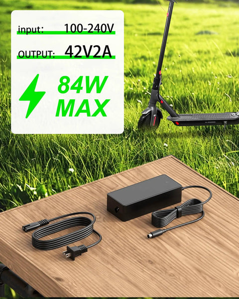 42V 1.7A Electric Scooter Charger For VOLPAM Q1 SP06 SP03 SPT7 36V Li Ion Battery Power Adapter With 9.8 Ft Cord Replacement Suitable For Home Or Travel Charging On The Go