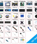 Beginner Friendly Arduino Uno R3 Starter Kit With Tutorial And Controller Board LCD1602 Module IDE Compatibility And 9V 1A Power Adapter items layout
