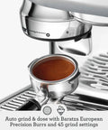 Close-up of Oracle Jet Espresso Machine With Precise Temperature Right Bean Dosing And Microfoam For Latte Art Four Keys Formula