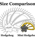 Size comparison of Hedgehog and Mini Hedgehog tools, showcasing distinct designs and dimensions for woodworking applications.