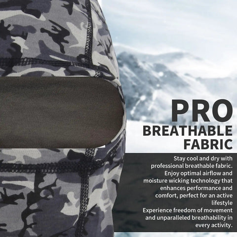 Close-up of Two Pack Flame Resistant Face Mask Balaclava And Neck Gaiter Featuring Fireproof Layer in camo fabric, showcasing breathable material.