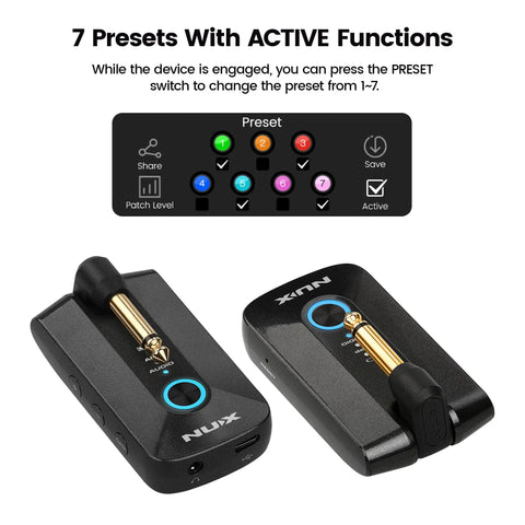 Mighty Plug Pro MP3 Guitar And Bass Headphone Amp With Built In Effects Amp Modeling Silent Practice 512 Sample IR Resolution