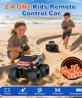 Children playing with Amphibious 1to18 Scale RC Monster Truck With 4WD And Waterproof Build All Terrain Off Road Pickup Remote