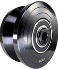4 Inch V Groove Wheel Solid Steel Built Tough Heavy Duty Inverted V Shape Wheel For Slide Gates Bolt V Groove Zinc Plated 3000 Lb Load Capacity Half Inch Bore 2 Inch Hub Length Weldable Box