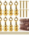 Killer Brass Gallery Rail Hardware Kit Including Eight Tough Railing Spindles Three Heavy Duty Fifteen Inch Mounting Rods And Fast Fix Screws.