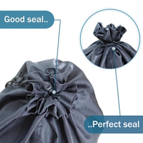 Drawstring closure on Waterproof Trimmer Engine Cover Heavy Duty 600D Weatherproof Lawn Equipment Shield, Black, 12D x 16H