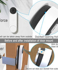 Before and after Anti Theft Doorbell Mount For Google Nest Battery Doorbell No Drill Rustproof Metal Mount installation