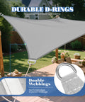 10x13 Ft Waterproof Sun Shade Sail Rectangle Canopy Cover With UV Protection For Outdoor Patio Pergola Backyard Garden Light Gray