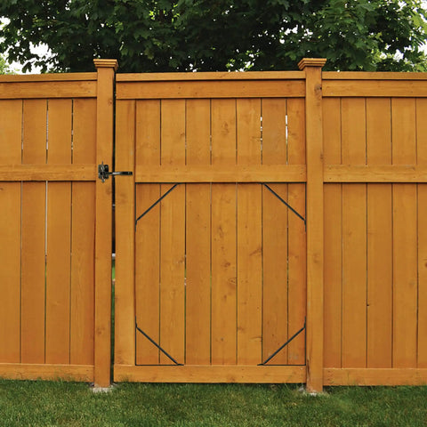 Heavy Duty Anti Sag Gate Kit With Hinges For Wooden Fences Doors And Corral Gates No Sag Corner Brace Bracket installed