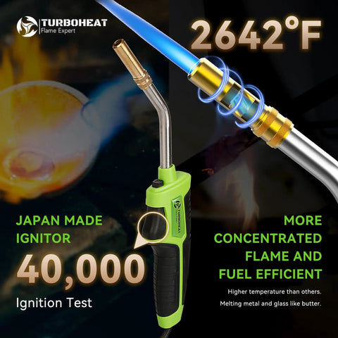Propane MAPP Gas Torch Kit With Long Five Foot Hose Trigger Ignition Holster And Included MAPP Cylinder for Welding Brazing