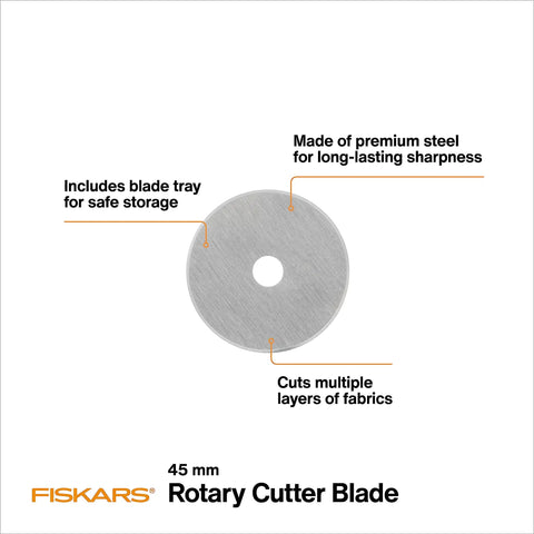 45mm Rotary Cutter Replacement Blades 5 Pack Ultra Sharp Precision Knives For Fabric Vinyl And Paper With Non Stick Coating For Smooth Cuts Heavy Duty Craft Supplies Perfect For Sewing Moms And Art Hustlers Who Demand Flawless Results, circular blade made of premium steel.