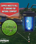 Outdoor Bug Zapper For 1 Acre Coverage With 40W UV Bulb And 5600V Kill Grid Mosquito Attractant Cartridge Included Hangable Lantern Insect Trap That Takes Down Flying Pests Fast